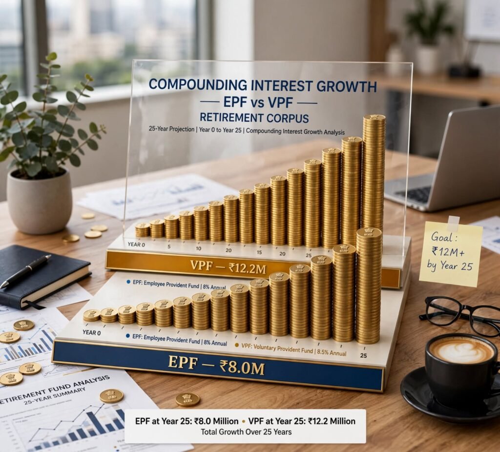 Voluntary Provident Fund VPF Maturity Growth Chart