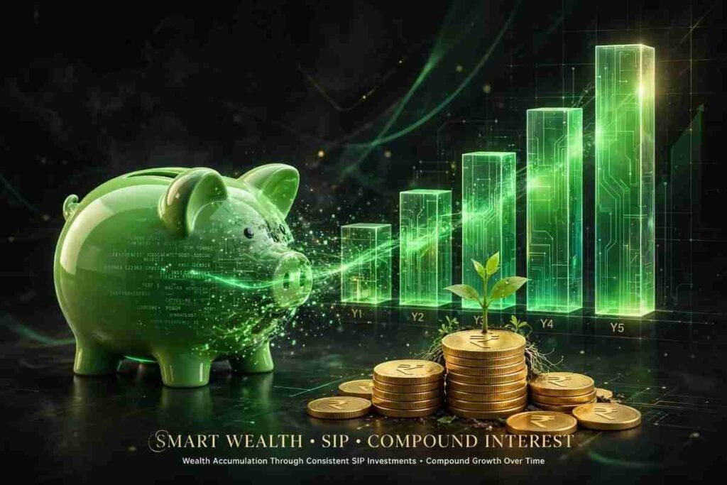 Wealth planning and SIP investment strategies using savings from New GST Slabs Tax Benefit Calculator 2026